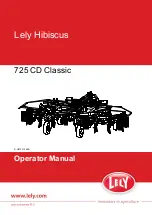 LELY Hibiscus 725 CD Classic Operator'S Manual предпросмотр