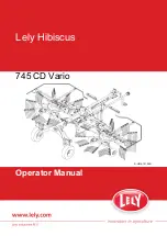 LELY Hibiscus 745 CD Vario Operator'S Manual предпросмотр