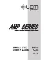 LEM AMP SERIES Owner'S Manual предпросмотр