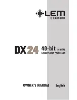 LEM DX 24 Owner'S Manual preview