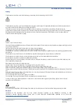 Preview for 2 page of LEM ITZ 5000-S FLEX ULTRASTAB Quick Start Manual