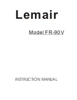 Lemair FR-90V Instruction Manual preview