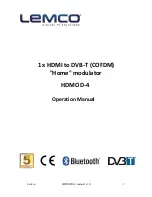 Предварительный просмотр 1 страницы Lemco HDMOD-4 Operation Manual