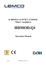 Предварительный просмотр 1 страницы Lemco HDMOD-Q1 Operation Manual