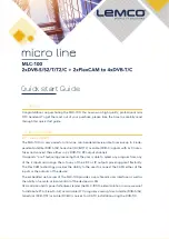 Preview for 1 page of Lemco micro line MLC-100 Quick Start Manual