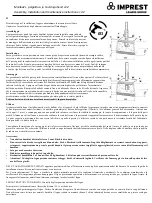 Предварительный просмотр 9 страницы Lemeks IMPREST Elly Assembly, Installation And Maintenance Instructions