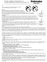 Preview for 9 page of Lemeks Palmako MV70-3121 Assembly, Installation And Maintenance Instructions