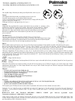 Preview for 16 page of Lemeks Palmako MV70-3731 Assembly, Installation And Maintenance Instructions