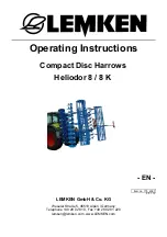 Preview for 1 page of LEMKEN Heliodor 8 Operating Instructions Manual