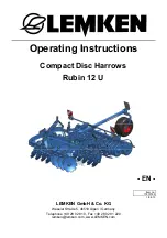 Preview for 1 page of LEMKEN Rubin 12 U Operating Instructions Manual