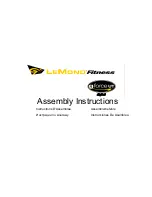 LeMond Fitness g-force UT Assembly Instructions Manual preview