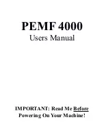 Preview for 1 page of Lemuria Technologies PEMF 4000 User Manual