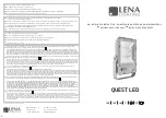 Lena Lighting QUEST LED Installation Instruction preview