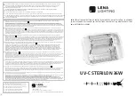 Предварительный просмотр 1 страницы Lena Lighting UV-C STERILON 36W Installation Instruction