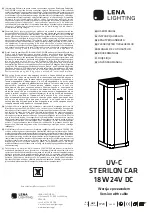 Preview for 1 page of Lena Lighting UV-C Sterilon CAR 18W - 24V DC User Manual