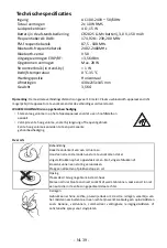 Предварительный просмотр 39 страницы LENCO 8711902066156 User Manual