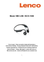 LENCO BCH-1000 User Manual preview