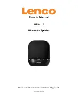 LENCO BTS-110 User Manual предпросмотр