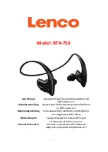 LENCO BTX-750 User Manual preview