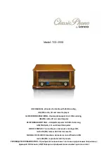 Preview for 1 page of LENCO Classic Phono TCD-2550 User Manual