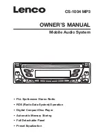 LENCO CS-1004 Owner'S Manual preview