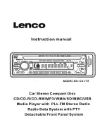 Preview for 9 page of LENCO CS-175 Instruction Manual