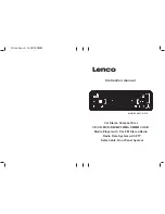 LENCO CS-176 Instruction Manual preview