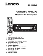 LENCO CS-180 DVD - Owner'S Manual preview