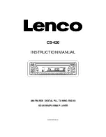 Preview for 1 page of LENCO CS-420 Instruction Manual