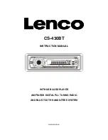 LENCO CS-430BT Instruction Manual preview