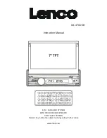 LENCO CS-470 DVD Instruction Manual preview