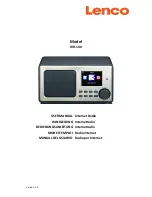 LENCO DIR-100 User Manual preview