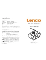 LENCO DR-439 User Manual предпросмотр