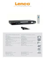 LENCO DVD-30K Specifications preview