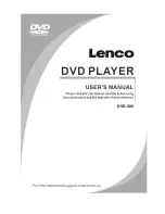 Предварительный просмотр 1 страницы LENCO DVD-322 User Manual