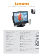 Предварительный просмотр 1 страницы LENCO DVT-224 Specifications