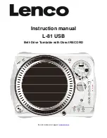 LENCO L-81 USB Instruction Manual preview