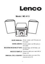LENCO MC-013 User Manual preview