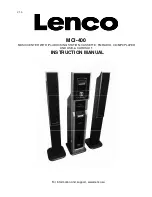 LENCO MCI-400 Instruction Manual предпросмотр