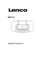 LENCO NXT-01 Owner'S Manual preview