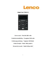 LENCO PDR-011 User Manual preview