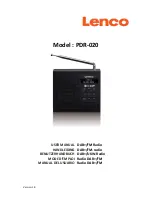 LENCO PDR-020 User Manual preview