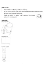 Preview for 6 page of LENCO PIR-645 User Manual