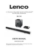 LENCO SB-0160 User Manual предпросмотр