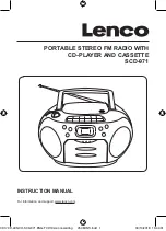 Предварительный просмотр 1 страницы LENCO SCD-971 Instruction Manual