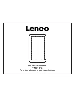 Предварительный просмотр 1 страницы LENCO TAB-1012 User Manual