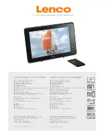 Предварительный просмотр 1 страницы LENCO TFT-1020 Specifications