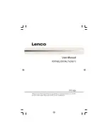 LENCO TFT-926 User Manual предпросмотр