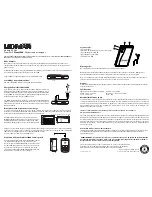 Предварительный просмотр 2 страницы Lenmar PPW24 Owner'S Manual