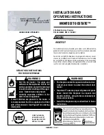 Предварительный просмотр 1 страницы Lennox Hearth Products 038M Installation And Operating Instructions Manual